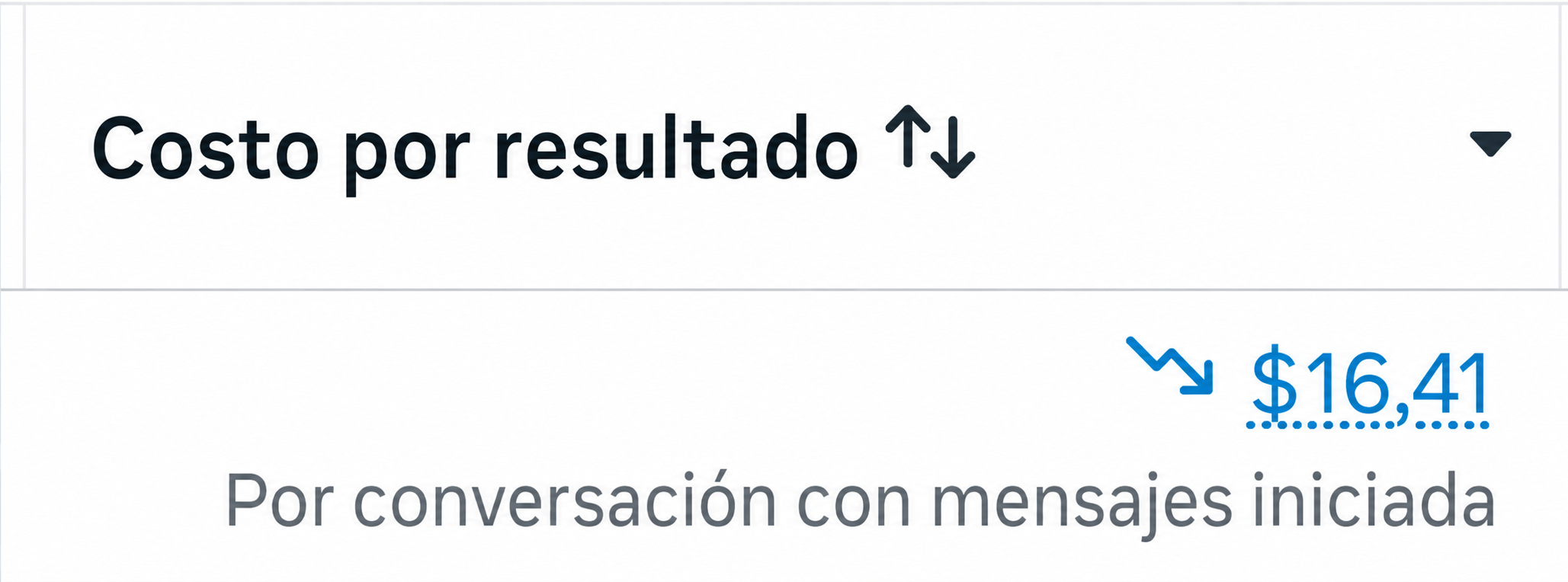 Costo por resultado después: $29,12